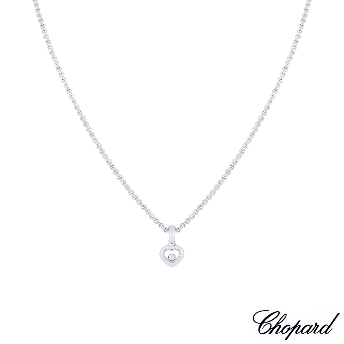 Chopard White Gold Happy Diamonds Necklace 79/4854 | Rich Diamonds